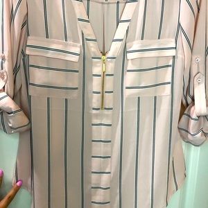 Express Portofino zip up women’s blouse.